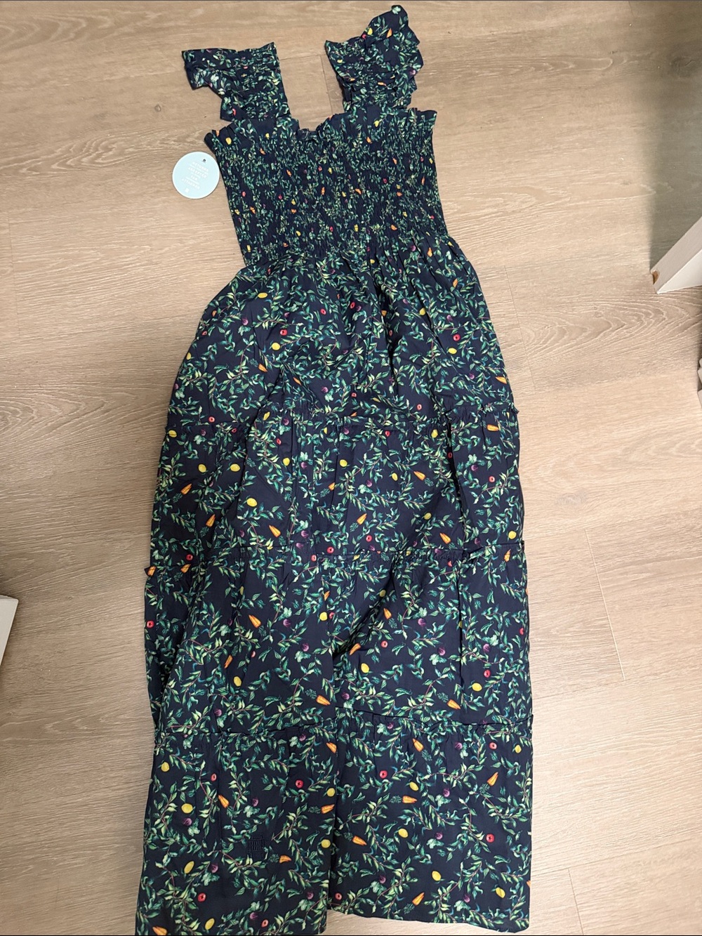 Hill House Home Ellie nap dress midnight garden poplin XS - Picture 3 of 5